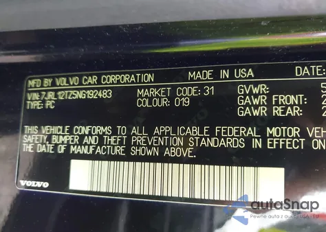2022 Volvo S60 B5 Black Edition Momentum/B5 Inscription/B5 Momentum from USA, damaged, VIN 7JRL12TZ5NG192483